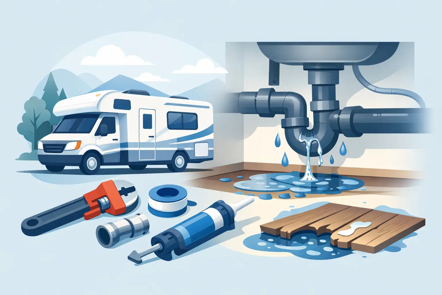 RV Plumbing Leak Repair That Stops Water Damage